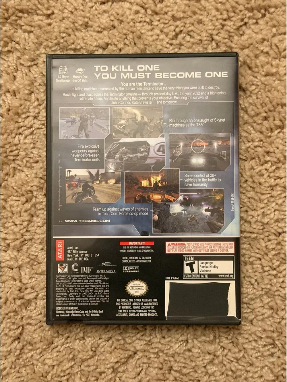 Terminator 3 Redemption for Nintendo GameCube
